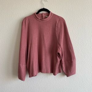 Texture & thread long sleeve sweater top